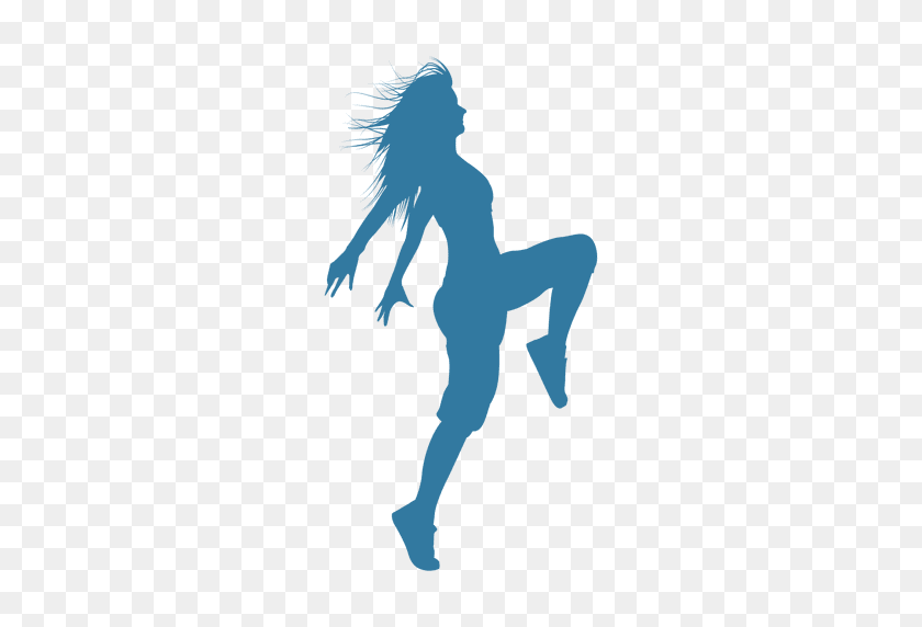 512x512 Hip Hop Dancer Woman Knee Up Silhouette - Hip Hop Dance PNG