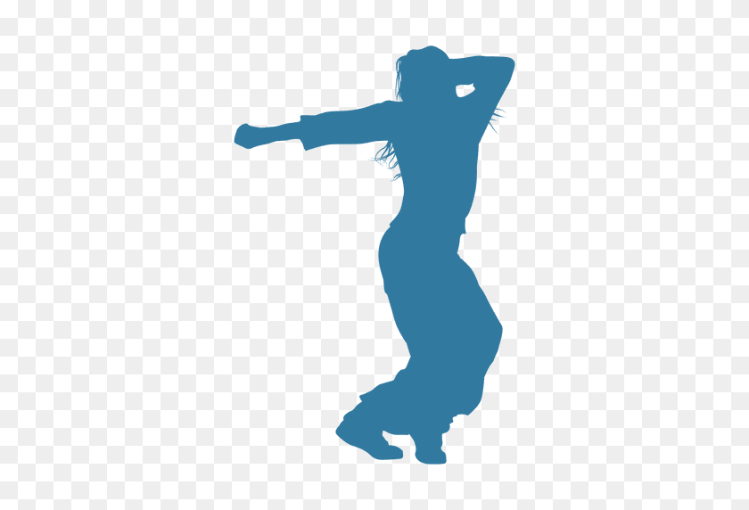 512x512 Bailarina De Hip Hop De La Mujer De Un Paso Lateral De La Silueta - Baile Hip Hop Png