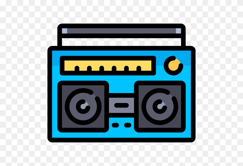 512x512 Hippies Png Iconos Y Gráficos - Boombox Png