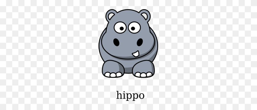 195x300 Hippo Clip Art - Hippo Clipart