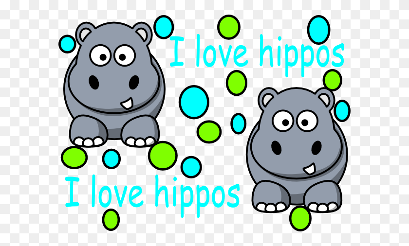 600x446 Hippo Clip Art - Hippopotamus Clipart Black And White