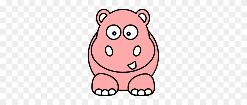 243x300 Hippo Clipart Pink Hippo - Cute Hippo Clipart