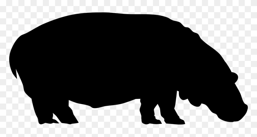 960x480 Hippo Clipart Rhino - Endangered Animals Clipart