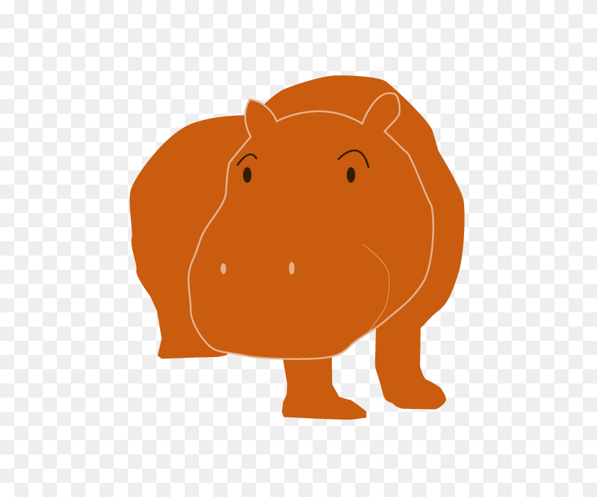 640x640 Hippo Hippo Clip Art Material Free Illustration Image - Salesman Clipart