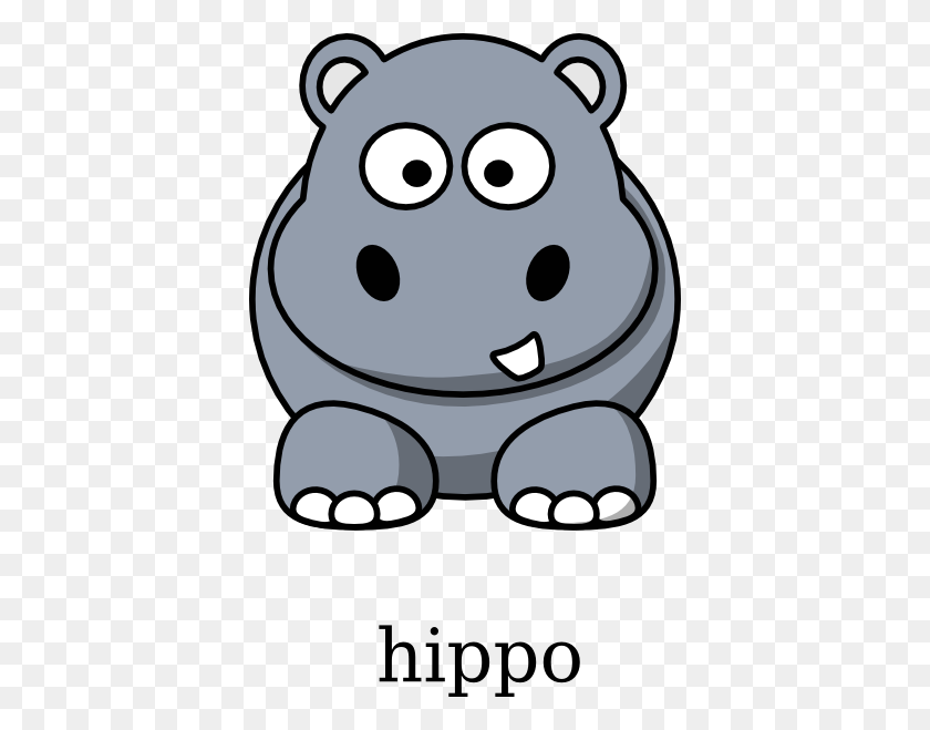 390x599 Hippo Png Clip Arts For Web - Hippopotamus Clipart