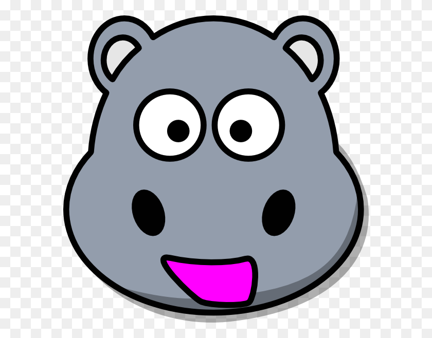 594x598 Hippopotamus Cartoon River Horse Clip Art - Baby Face Clipart