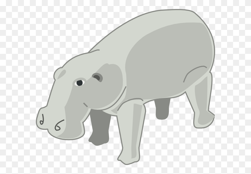 600x522 Hippopotamus Cliparts - Hippopotamus Clipart Black And White