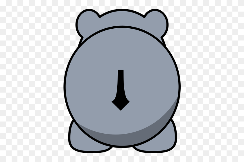 404x500 Hippo's Behind - Hippo Clipart Black And White