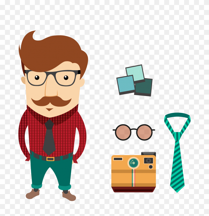 1219x1264 Hipster Fashion Clip Art - Hipster Clipart