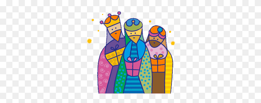 304x273 Historia De Los Reyes Magos Navidad, Xmas And Christmas Nativity - Wise Men Clipart