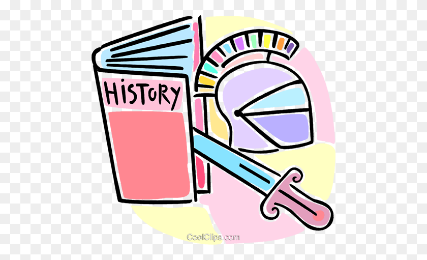 480x451 History Book And Artifacts Royalty Free Vector Clip Art - Book PNG Clipart
