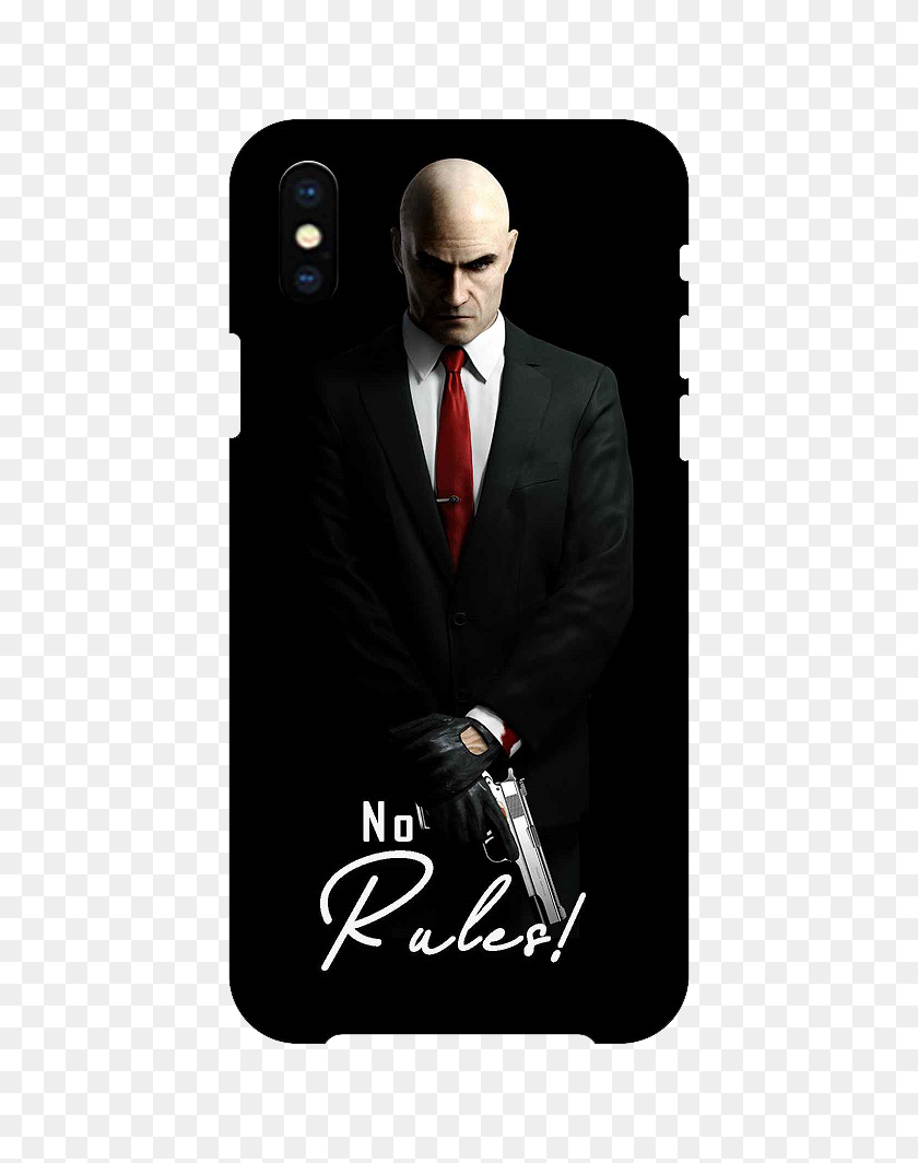 682x1004 Hitman In Dark Back Cover For Apple Iphone X - Hitman PNG
