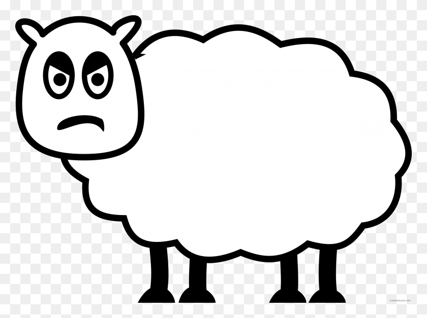 2400x1747 Hive Clipart Outline - Sheep Clipart Black And White