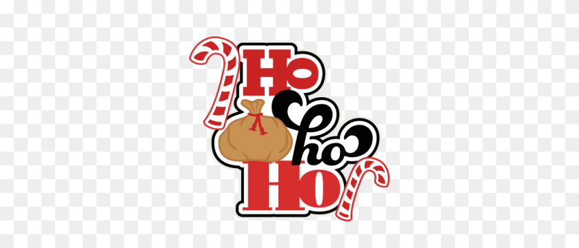 300x300 Ho Ho Ho Scrapbook Title Shapes Christmas Cut Outs For Cricut - Label Shapes Clipart