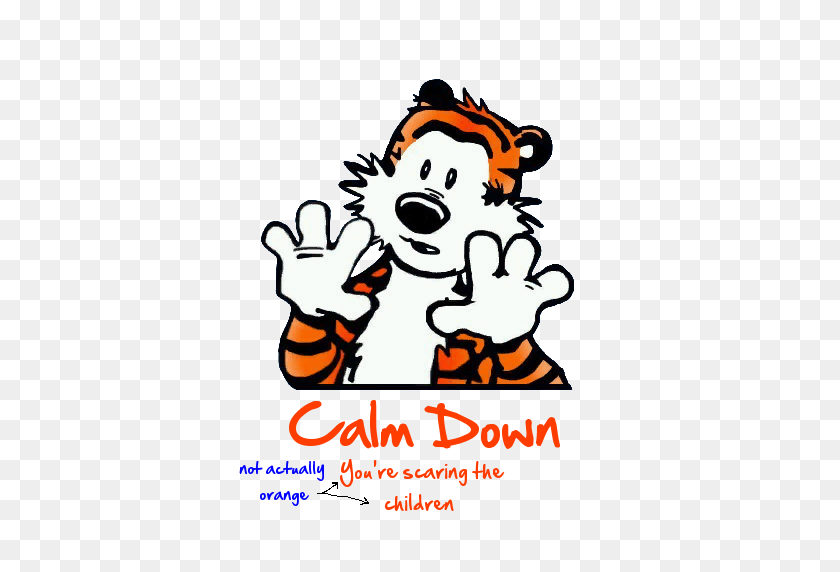 512x512 Hobbes Calm Down Spray - Calvin And Hobbes Clipart