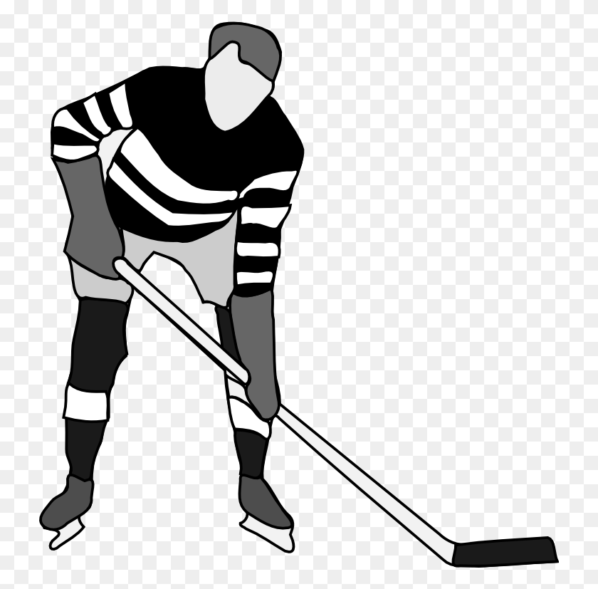 730x767 Hockey Clip Art Free Clipart Images - Goals Clipart Black And White