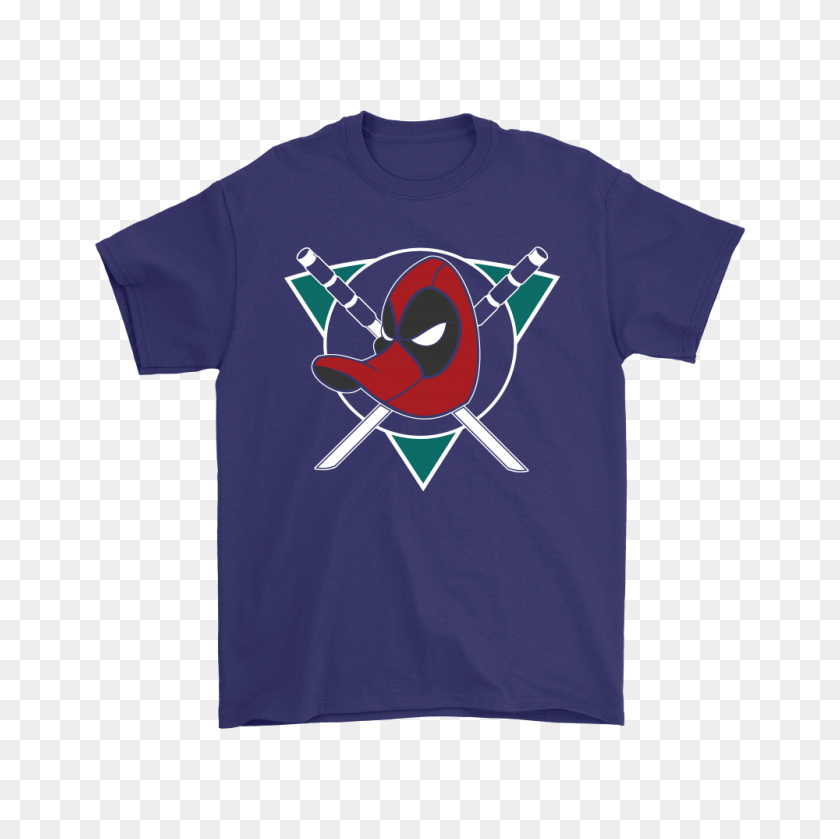 1000x1000 Hockey Deadpool Team Anaheim Ducks Camisetas Teeqq Store - Anaheim Ducks Logotipo Png