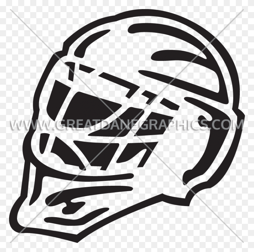825x818 Готовые Изображения Для Производства Хоккейных Шлемов Для Печати Футболок - Хоккейный Шлем Клипарт