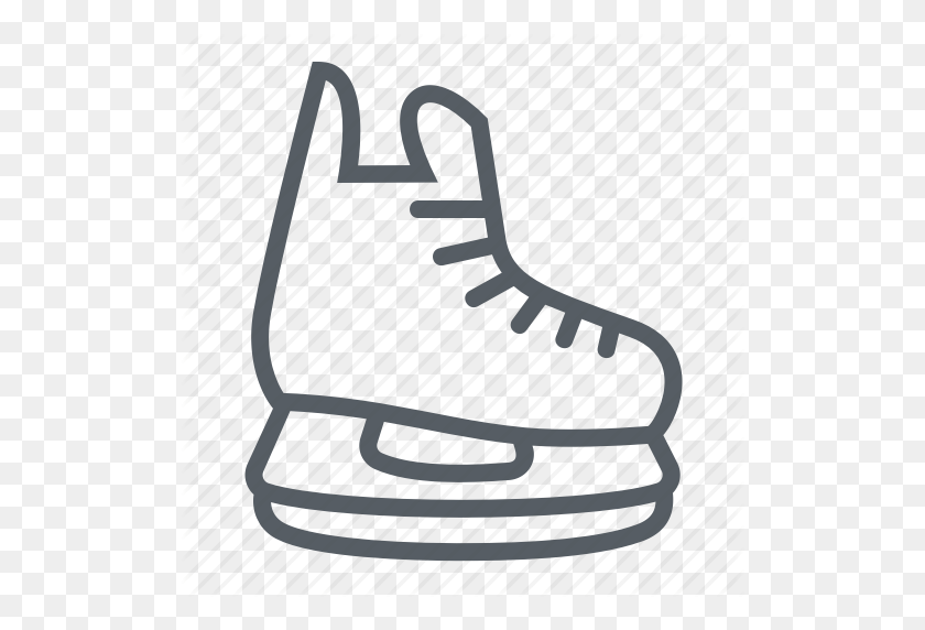 512x512 Hockey, Ice, Skate, Sport, Winter Icon - Hockey Skate Clip Art