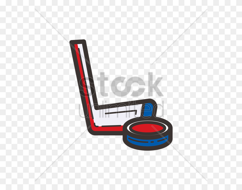 600x600 Hockey Stick And Puck Vector Image - Hockey Stick And Puck Clipart