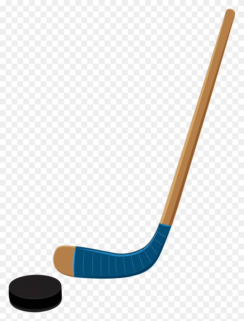 5890x7909 Hockey Stick Clipart Free - Hockey Puck PNG