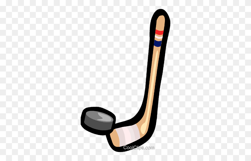 300x480 Hockey Stick Royalty Free Vector Clip Art Illustration - Hockey Stick Clipart