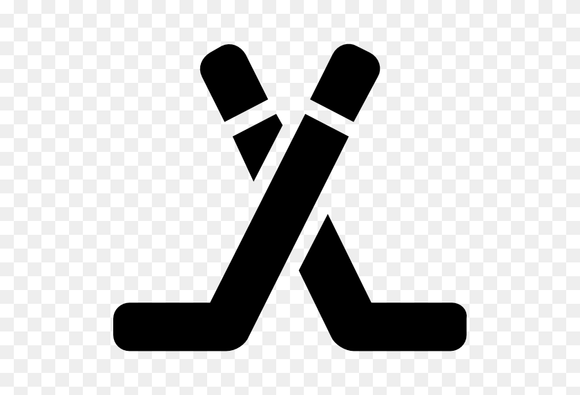 512x512 Hockey Sticks Cross - Crossed Hockey Sticks Clipart