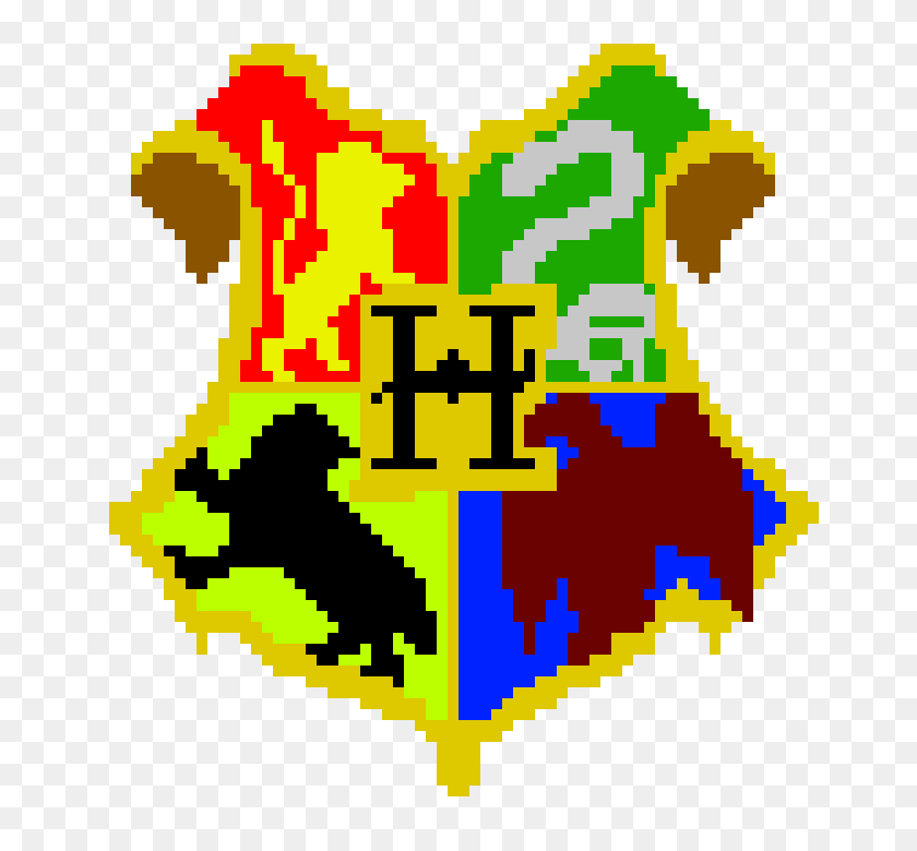 720x720 Escudo De Hogwarts Pixel Art Maker - Escudo De Hogwarts Png