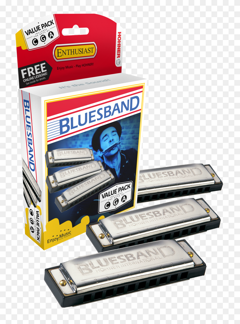 2000x2756 Hohner Blues Band Pack Harmonicas - Harmonica PNG