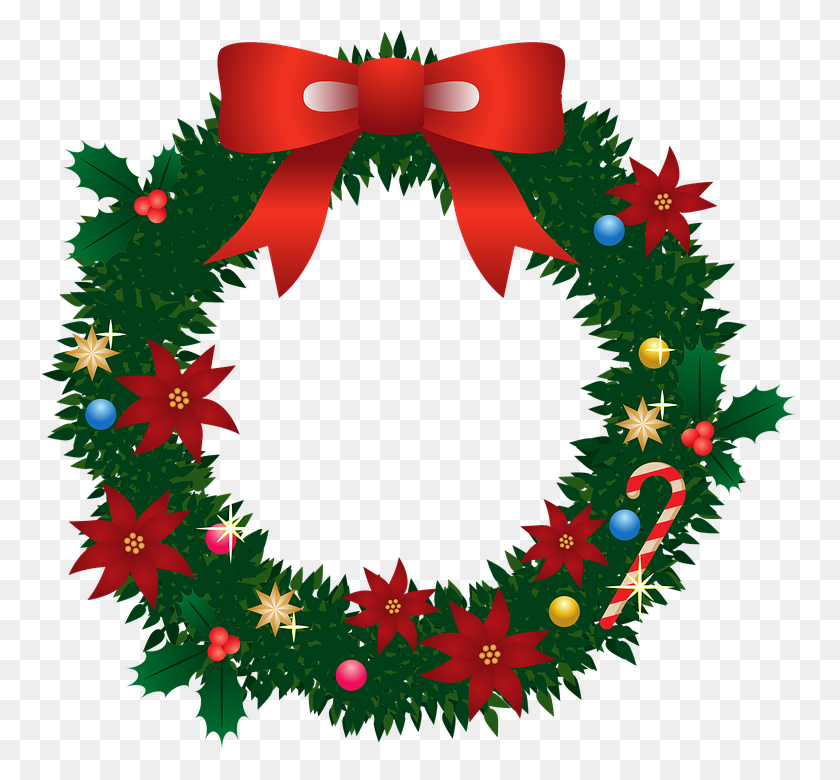 755x720 Holiday Organ Recital - Holiday Wreath Clip Art