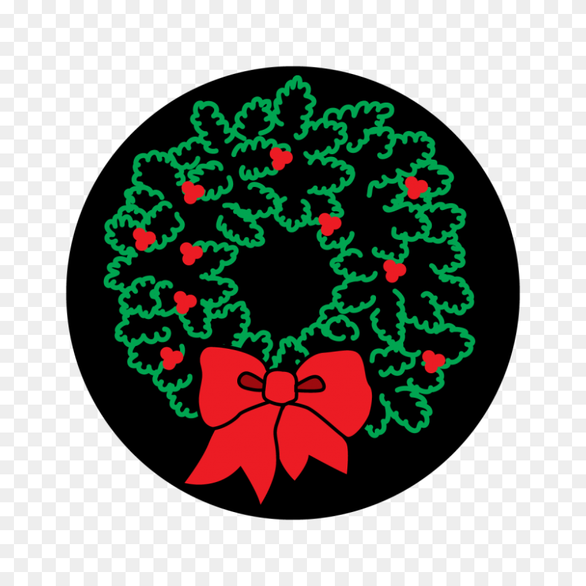 800x800 Holiday Wreath - Holiday Wreath Clip Art