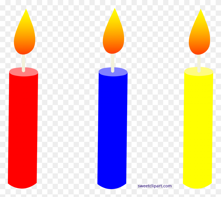 2100x1860 Holidays Birthday Candles Trio Clipart - Bookmark Clipart