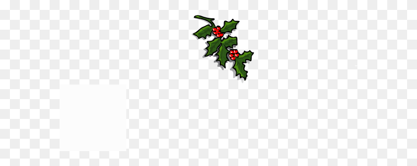 600x275 Holley Clipart Vine - Holly Leaves Clipart