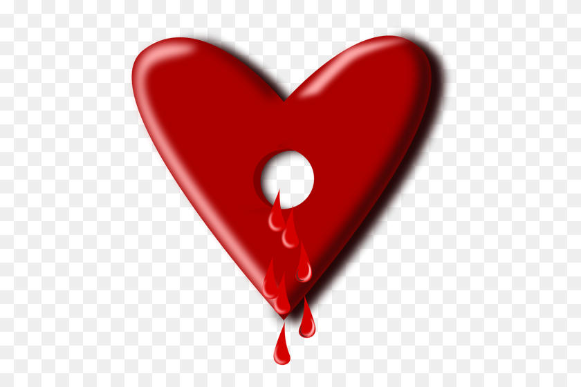 476x500 Полое Кровоточащее Сердце Векторное Изображение - Кровоточащее Сердце Png