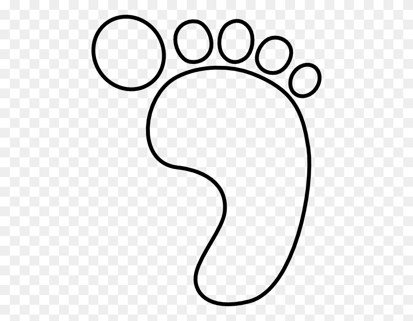 468x593 Hollow Right Foot Clip Art - Foot Outline Clipart