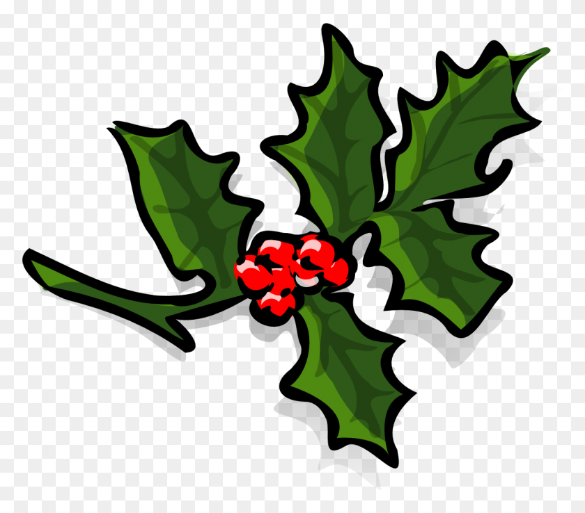 1149x1000 Holly And Berries - Free Holiday Clip Art