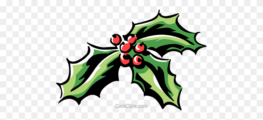 480x324 Holly And Ivy Royalty Free Vector Clip Art Illustration - Ivy Leaf Clipart