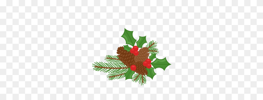 260x260 Holly Clipart - Holly Garland Clipart