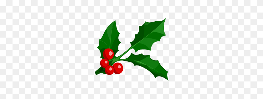 256x256 Holly Icon Merry Christmas Iconset Lovuhemant - Christmas Holly PNG
