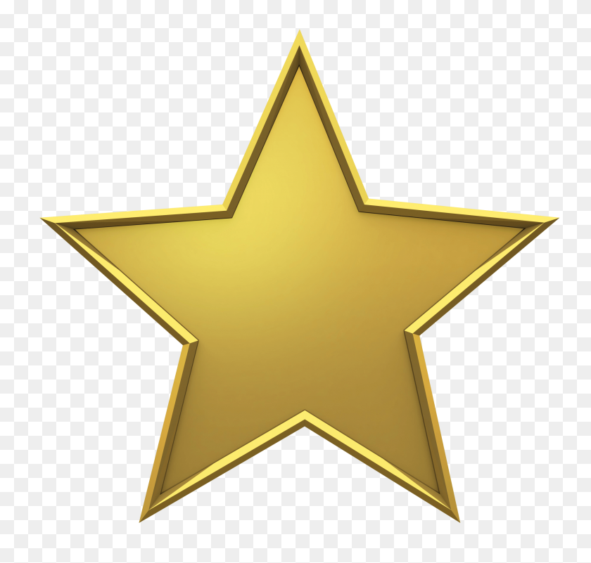 3000x2851 Hollywood Gold Star Transparent Png - PNG Gold