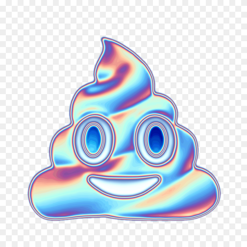 2896x2896 Голографическая Vaporwave Aesthetic Tumblr Rainbow Iri - Rainbow Poop Emoji Clipart