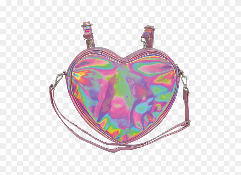 550x550 Holographic Pink Heart Bag Iscream - Holographic PNG