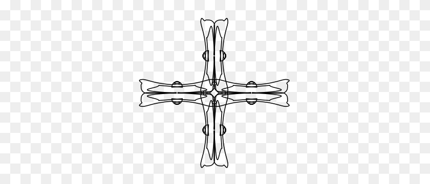 300x300 Святой Греческий Крест Контур Png Клипарт Для Интернета - Крест Контур Png