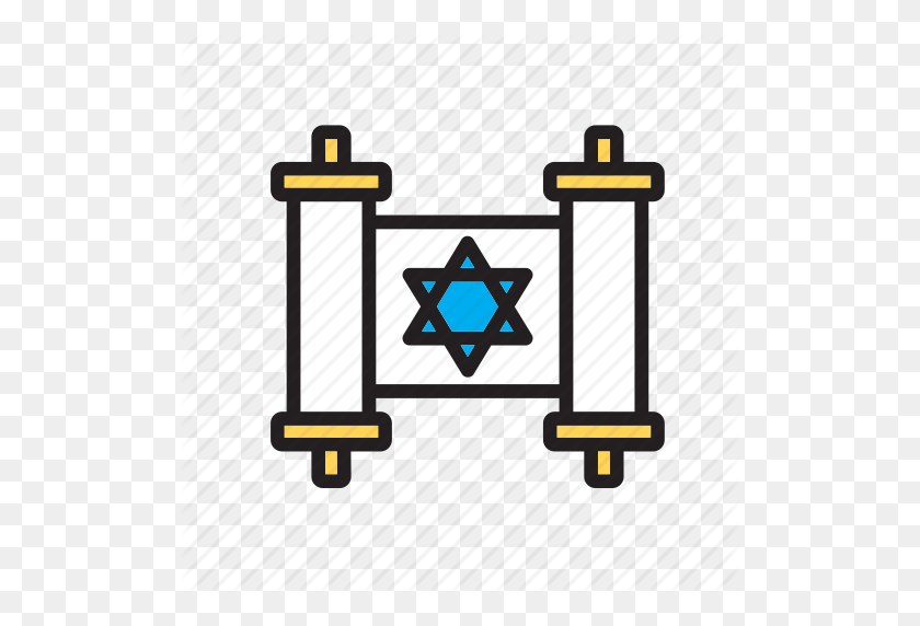 512x512 Holy, Jewish, Judaism, Law, Religion, Text, Torah Icon - Torah PNG