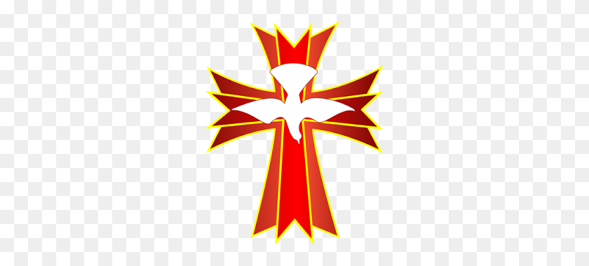 254x320 Holy Spirit Cross Clip Art Banners Liturgical - Sermon Clipart