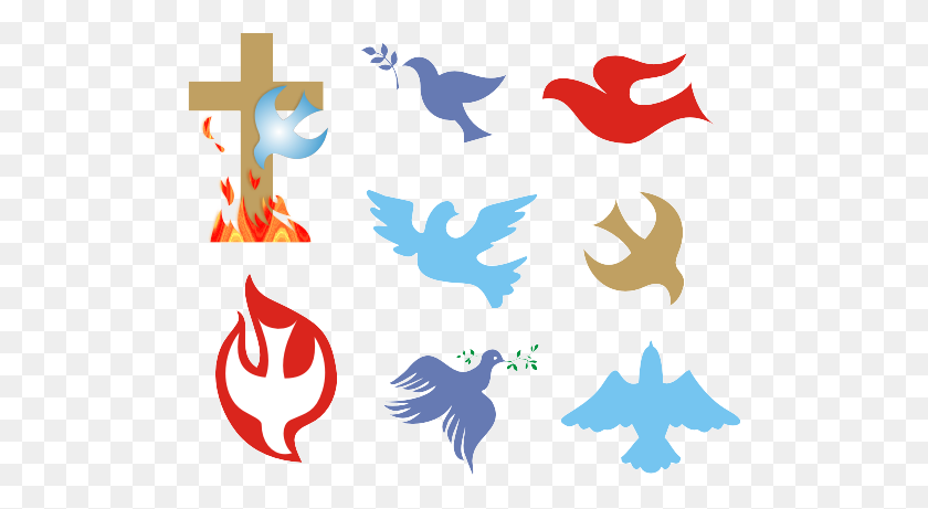 500x401 Holy Symbol Clipart - United Methodist Church Cross And Flame Clipart