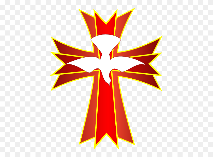 445x559 Страстная Неделя Картинки Крест - Богато Украшенный Крест Клипарт