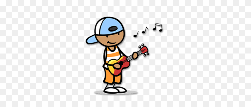 300x300 Inicio - Niño Escuchando Música Clipart