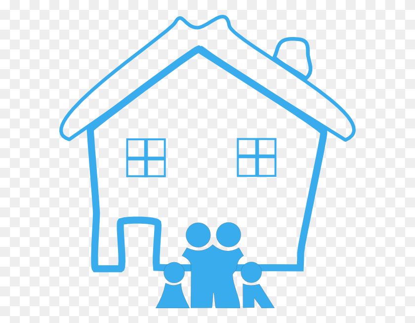 600x594 Home And Family Clip Art - Small House Clipart