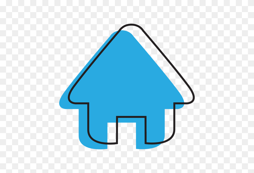 512x512 Inicio Icono De La Casa Azul - Icono De La Casa Png